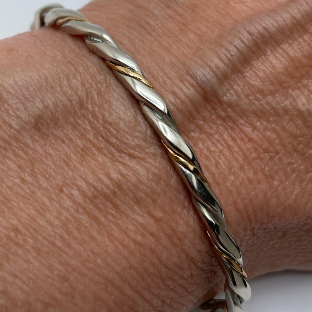 Sergio Lub German Silver & Brass Twist Bracelet, small